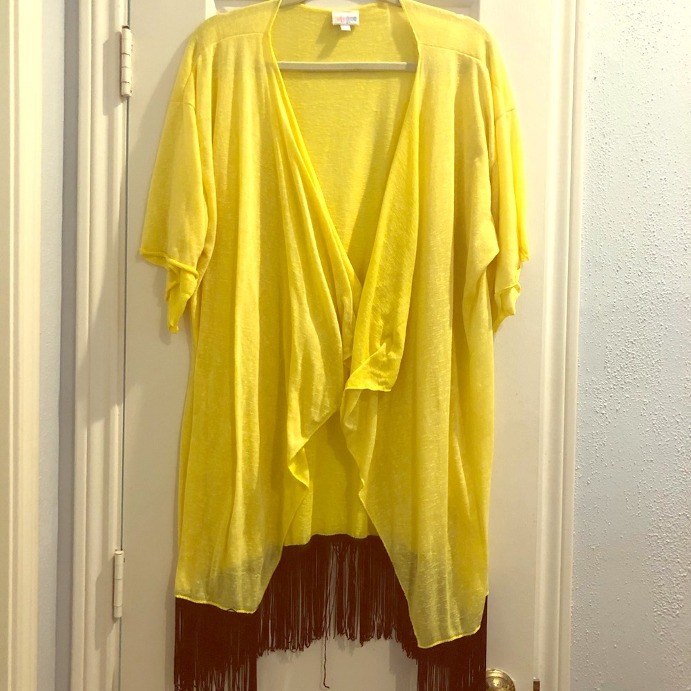 Canary yellow LuLaRoe Monroe -Size L